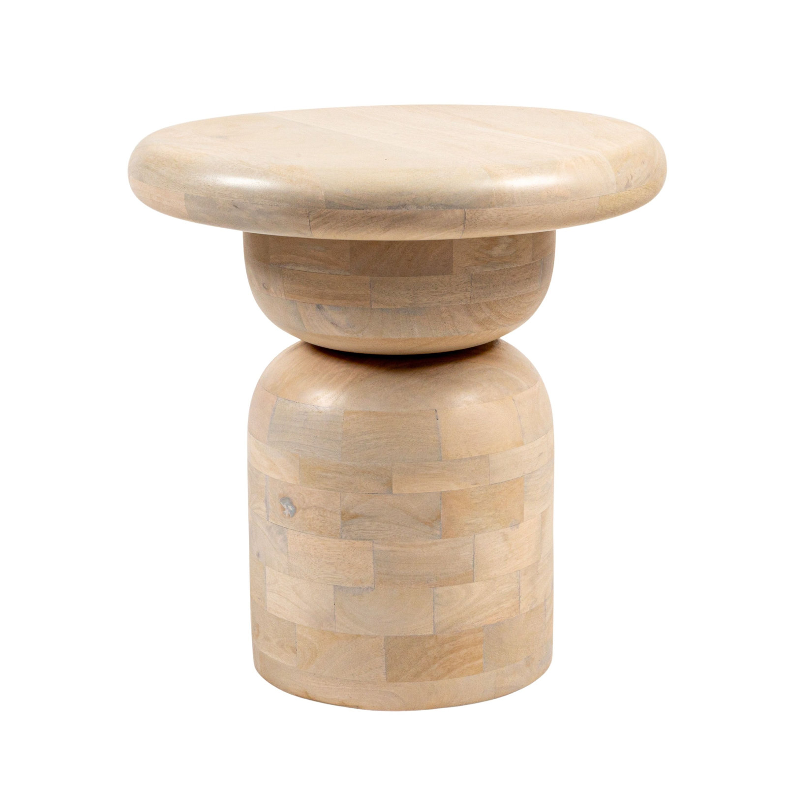 Kashida 18" Mango End Table, Whitewash