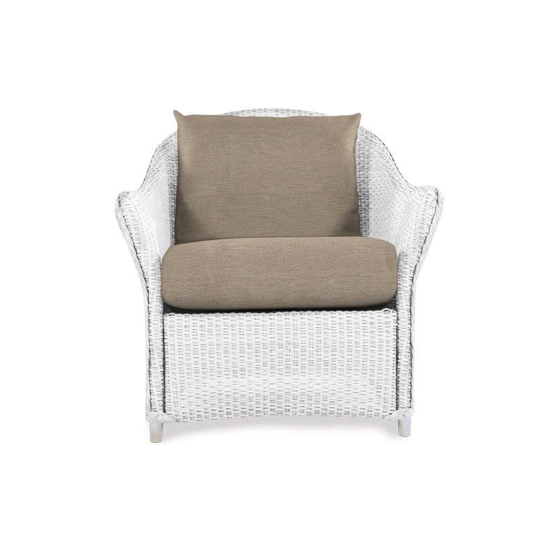 Weekend Retreat Outdoor Lounge Chair, White, Sailcloth Salt