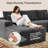 Koli Boneless 138" U-shaped Sectional Couch, Compression Cloud Couch Sofa for 7 Person, Corduroy-1967663037-1967663039