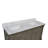 Fossen 60" Double Bathroom Vanity Set with Weathered Gray Cabinet and Carrara Marble Countertop-352821072-314186955