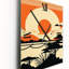 Sun Sitting Mountain Top IV - Horloges murales modernes-397532477