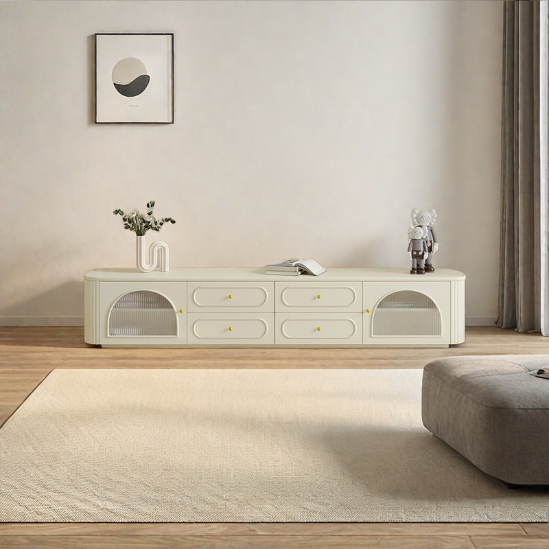 Meuble télé de style crème, 78.74"