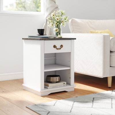 19" W Storage Accent Cabinet With One Drawer And One Shelf