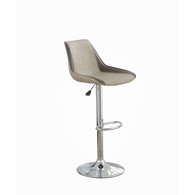 Tabouret de bar en similicuir avec repose-pieds et dossier