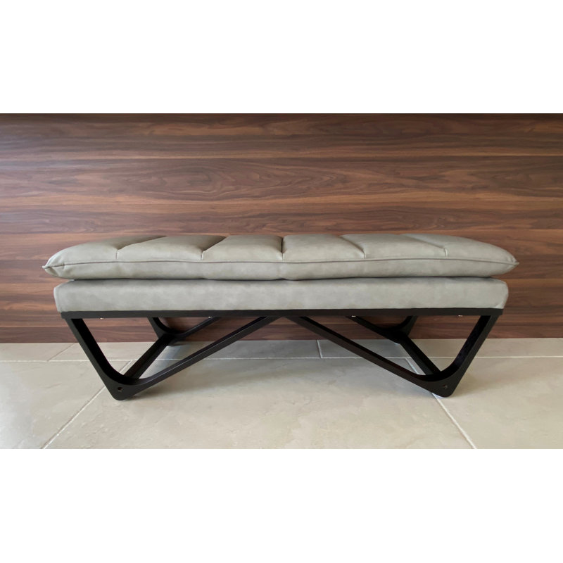 Banc en bois SEAT4U, Gris/noir