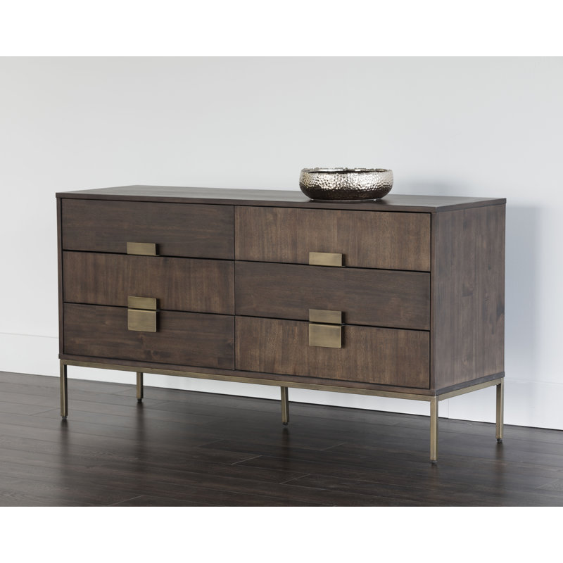 6 - Drawer Dresser, Brown