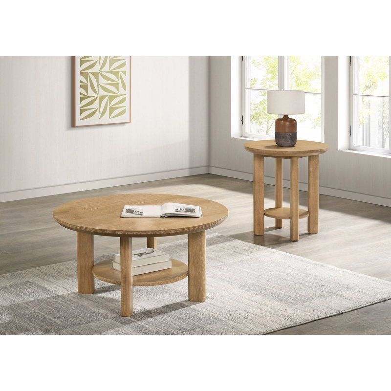 Table basse en chêne clair 36 pouces