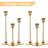 2 Sets 6 Pcs Brass Metal Taper Candle Holders Candlestick Holders Vintage Modern Decorative Centerpiece Candlestick Holders For Table Mantel Wedding Housewarming Gift-2140809281-2140809286