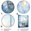 Art mural en métal rétro bleu New York Window View III - New York City-101154428