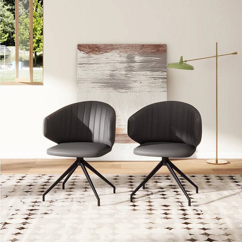Ensemble de 2 chaises de salle à manger modernes pivotantes