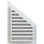 Half Peaked Top Left Functional Gable Vent with 1" x 4" Flat Trim Frame-33041756-31467037