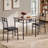 Brijesh 3 - Piece Couple Dining Set Square Dining Table Upholstered High Back Dining Chairs-90104756
