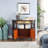 Coffee Solid Wood Free Form Console Table-896209835