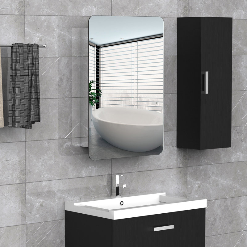 Miroir mural pour armoire de salle de bain avec porte coulissante