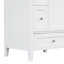 "Meuble-lavabo de 24 pouces avec rangement, tablette réglable, panneau de fibres à densité moyenne et bois d'hévéa, cloisons amovibles, finition blanc brillant"-675244016