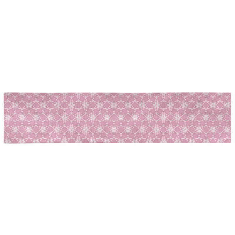 Chemin de table orné Mcguigan, Rose, 72 po x 16 po