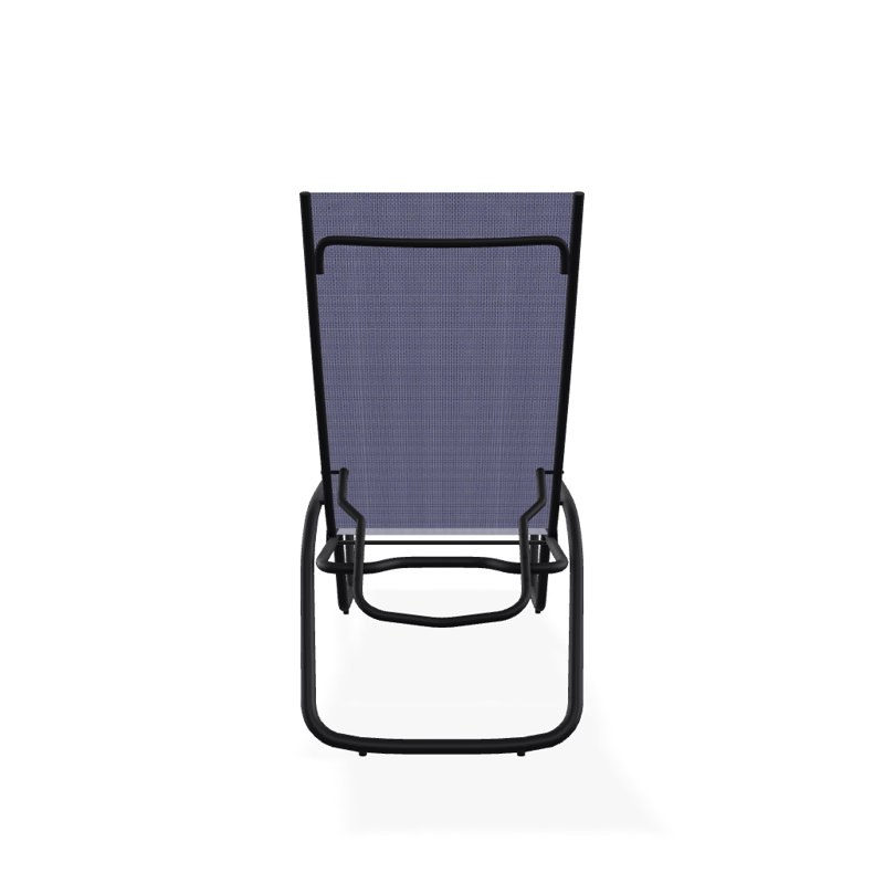 Chaise longue inclinable Gardenella, Noir texturé, Brise
