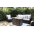 43-inch Rectangular Outdoor 50,000 Btu Propane Gas Rattan Fire  Pit Table With Ceramic Tabletop