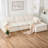 113"  L-Shape Compression Boneless Cloud Modular Sofa Couch-130168156
