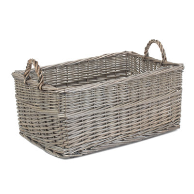 Wicker Shallow Storage Basket