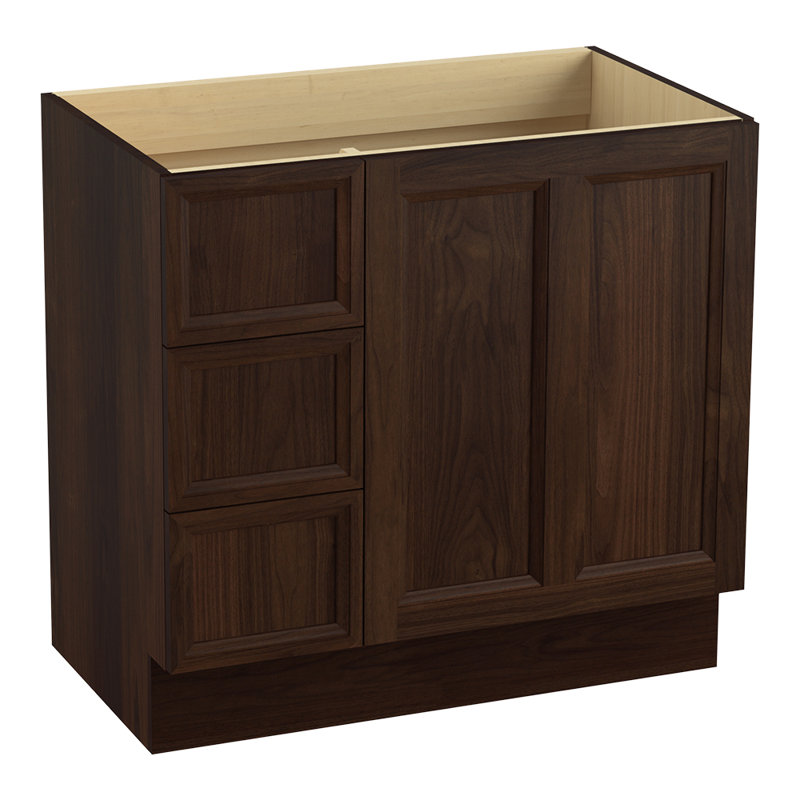 Base de meuble-lavabo Damask, Ramie couleur noyer