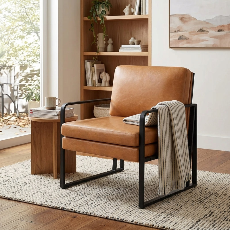 Barriault Faux Leather Armchair