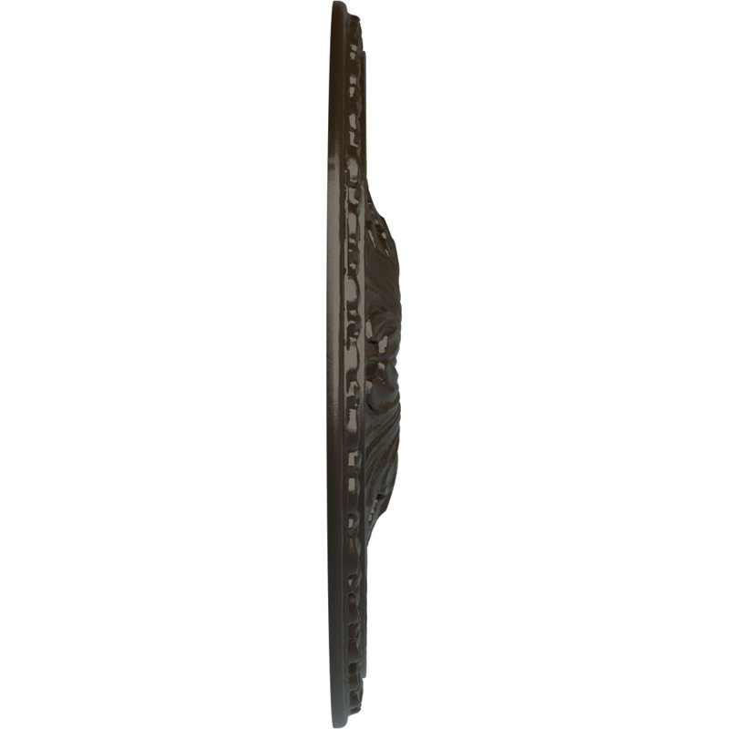 Endurathane Valletta Ceiling Medallion, 18"OD x 3 1/2"ID x 1"P (Fits Canopies up to 3 1/2"), Hand-Painted Smokey Topaz Finish