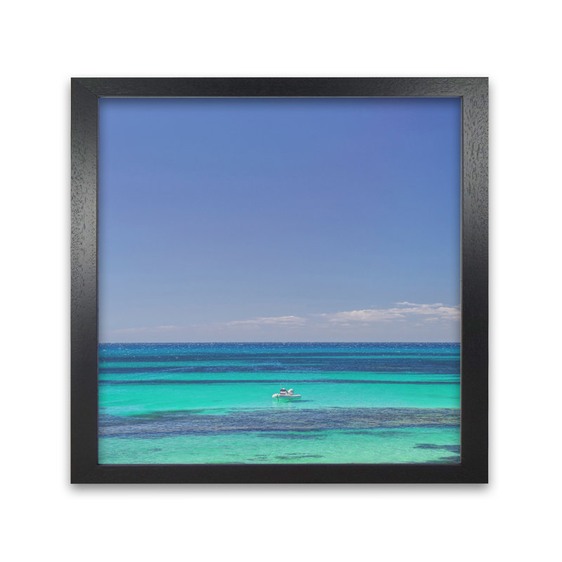 Rottnest Island Basin 1 by Nur Mut - Single Picture Frame Print, Black, 60 cm H x 60 cm W