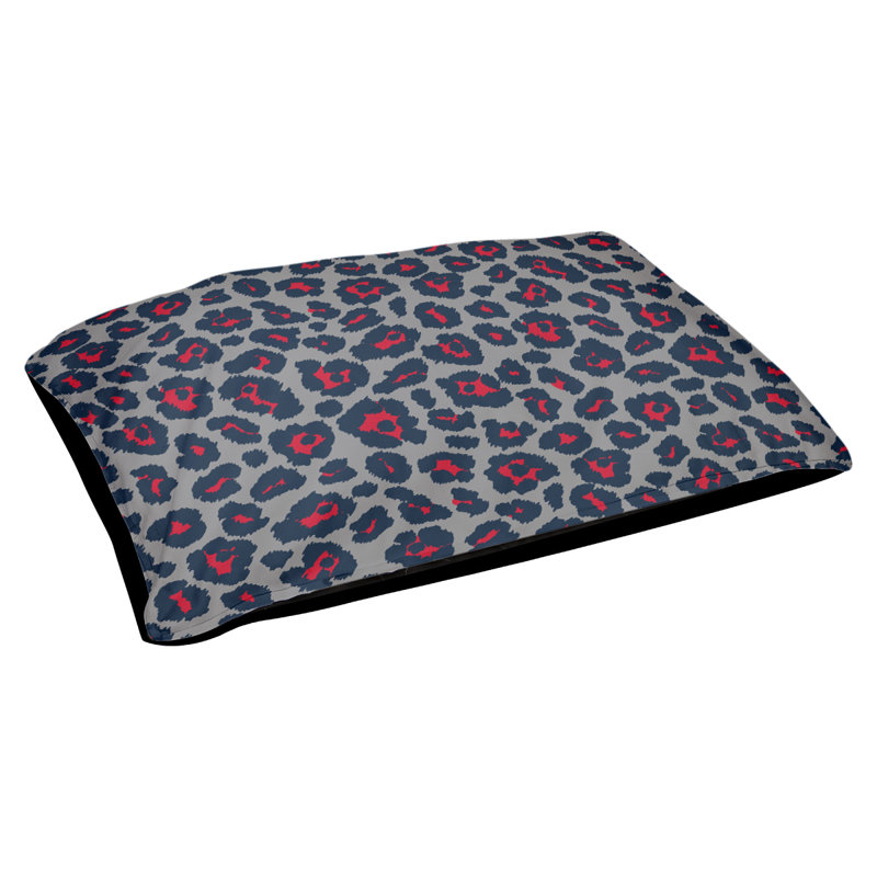 Coussin d'extérieur Indianapolis, Petit (l 18 po x P 28 po x H 4 po), Argent / rouge / bleu marine
