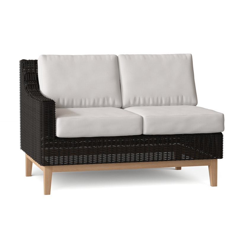 Frances Outdoor 2 - Seat Loveseat, Ash, Frances Black