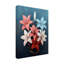 Art abstrait sur toile lys roses et bleus Momart 3-104292897