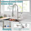 Robinet de cuisine rétractable à poignée simple avec accessoires