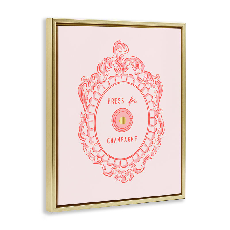 Presse pour cadre flottant orné Press For Champagne, design par Cherrywood Lane, H 21 po x l 17 po