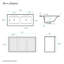 Ensemble de meuble-lavabo mural en chêne avec lavabo à double cuve Classe 48-107130478-107130482