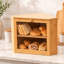 Boîte à pain de coin pour comptoir de cuisine, contenant à pain à 2 niveaux, organisateur d'armoire pour le rangement des aliments