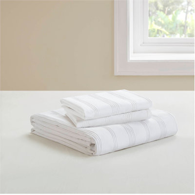 3-Piece Woven Striped Duvet Set