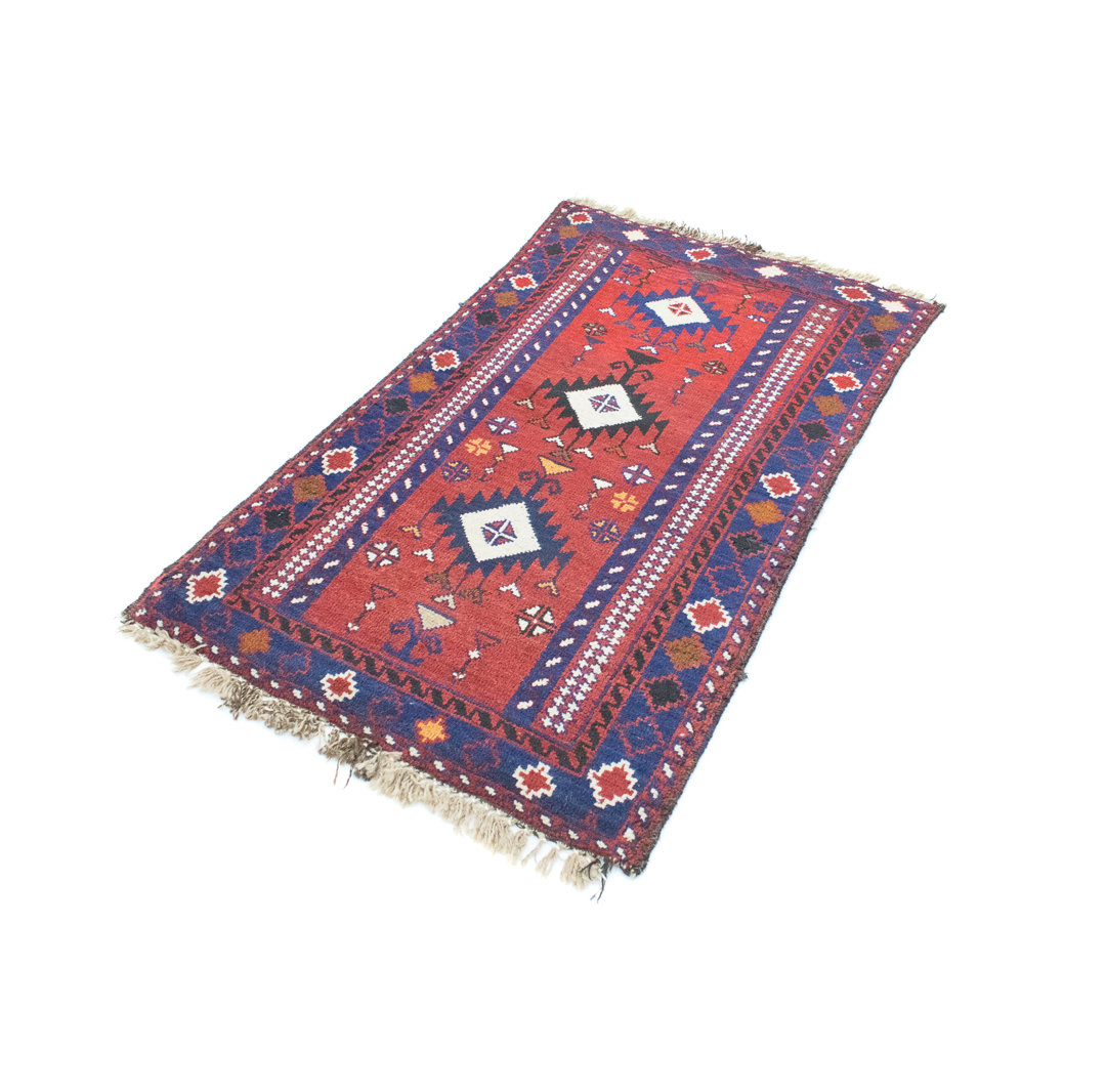 Hand Knotted Wool Red Indoor/Outdoor Rug