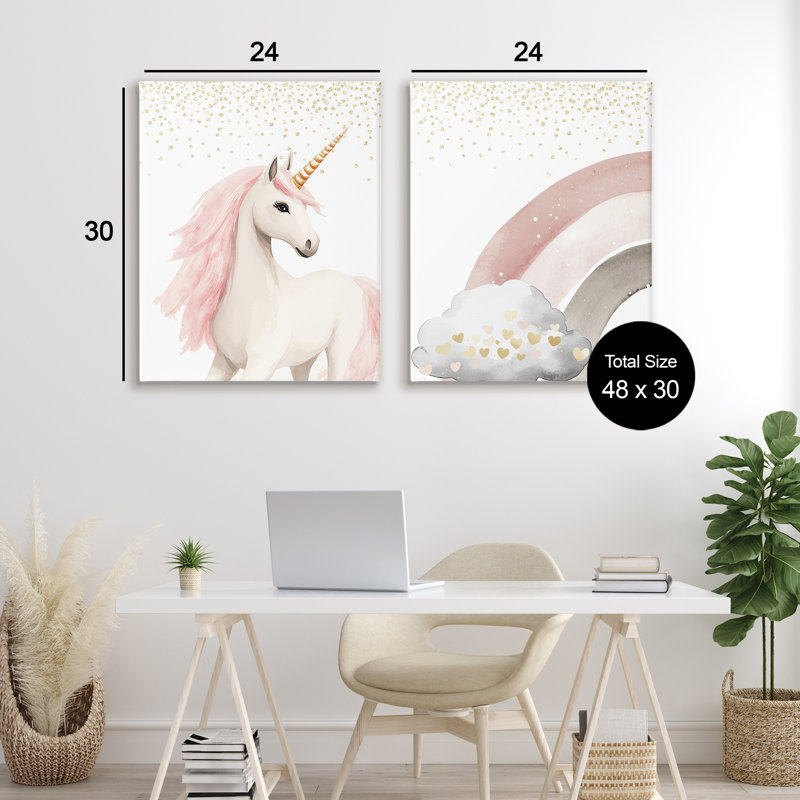 Ensemble de toiles 2 pièces Princess Dreams, H 30 po x l 48 po
