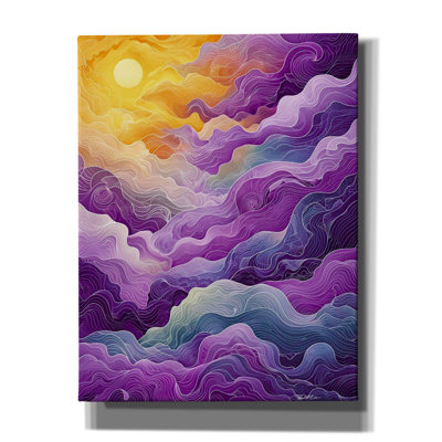 «Purple Clouds» par Momart, art mural sur toile
