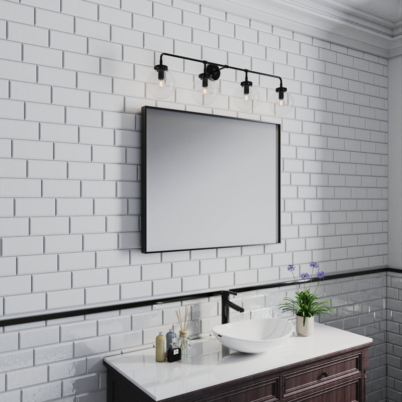 Miroir mural Earsell, 32 po x 40 po, Noir