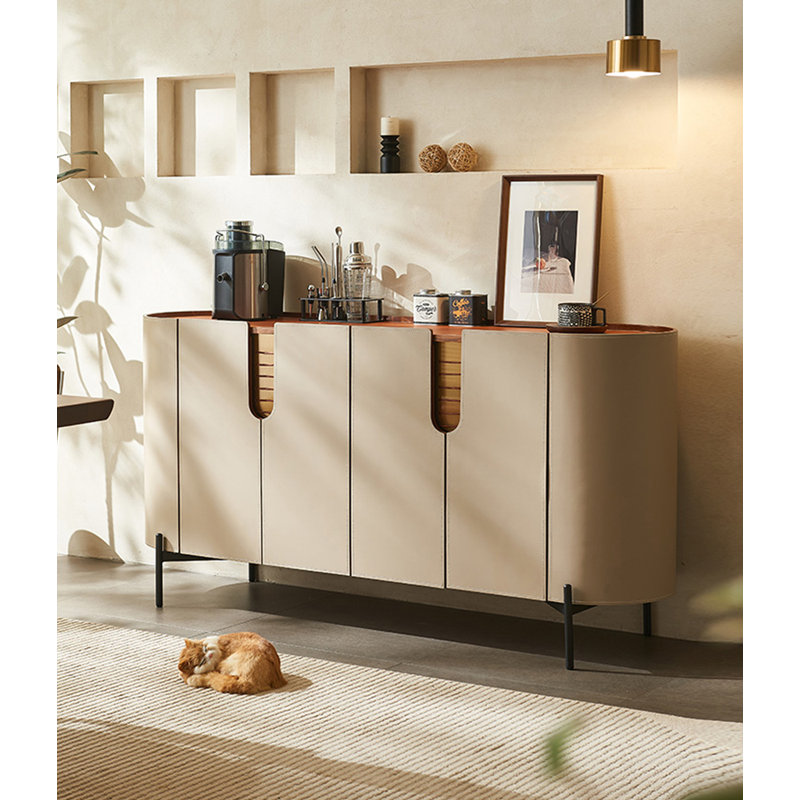 Organisateur de buffet italien en cuir italien