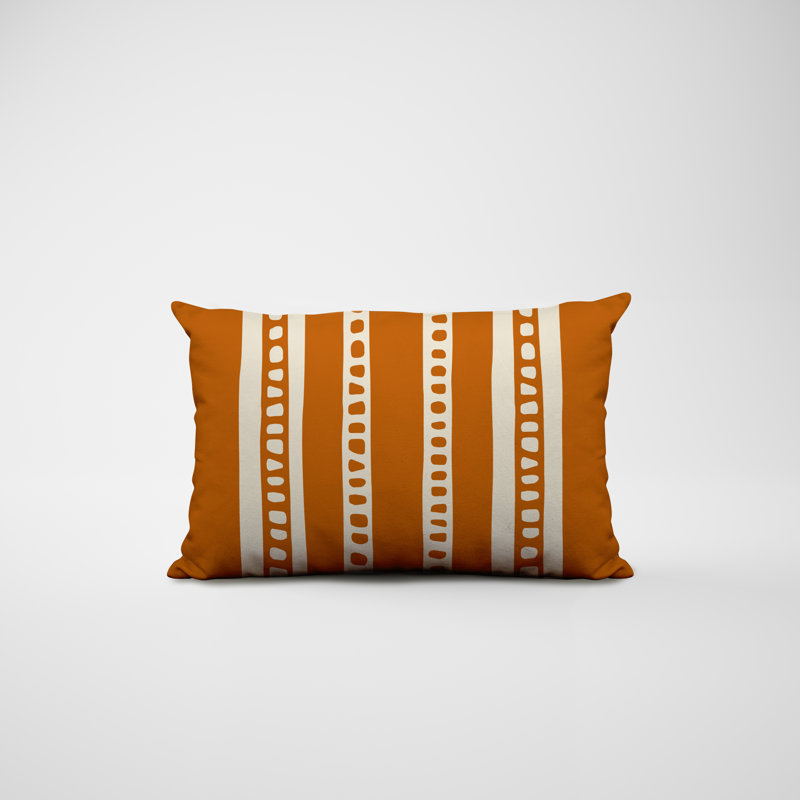 Housse et insert de coussin rectangulaire intérieur / extérieur en mélange de polyester / polyester Ikom, Orange