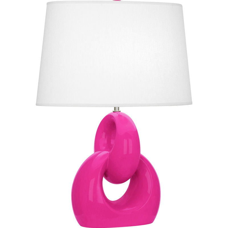 Fusion Table Lamp, Razzle Rose, 27" H x 19.5" W x 13" D