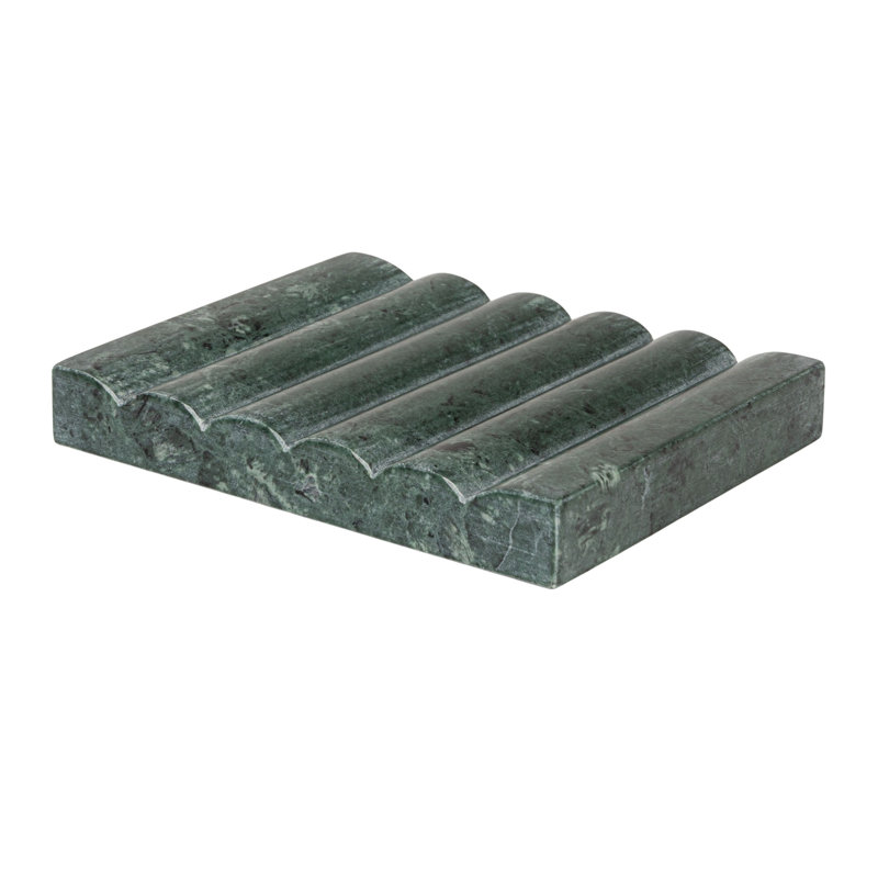 Porte-savon en marbre sculpté Aquera, Vert