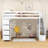 Gerta Twin 7-Drawer Loft Bed with Stair and Bookcase by Harriet Bee-946983815