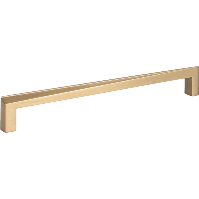 Warm Brass Contemporary Bar Pull with Mounting Hardware
