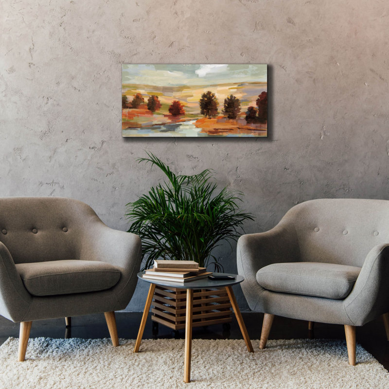  «Fall Country Landscape C» par Silvia Vassileva, art mural sur toile, 40 po x 20 po, H 20 po x l 40 po