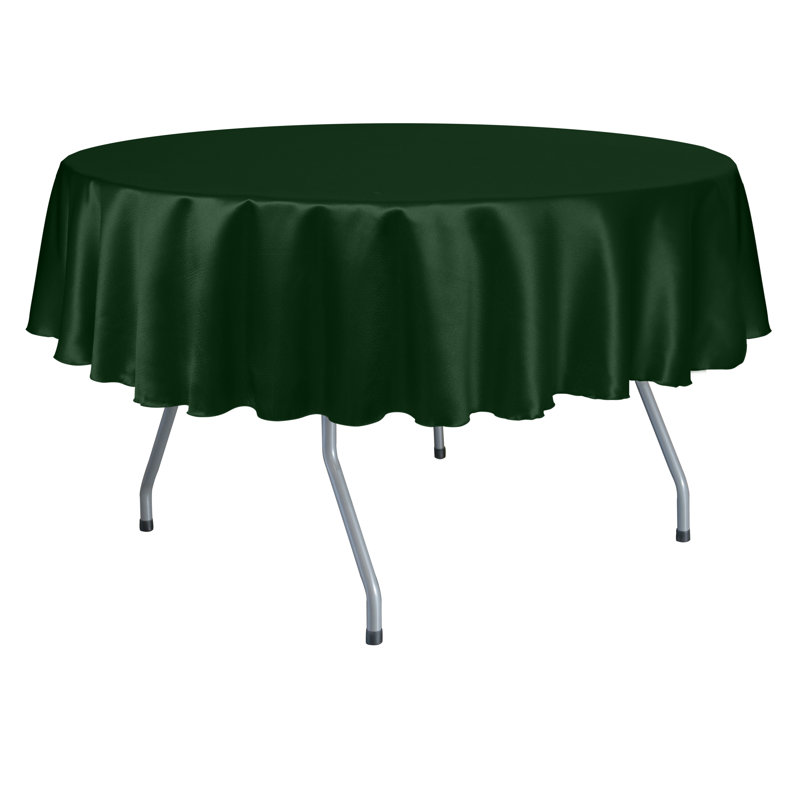 Ultimate Textile Herringbone - Fandango 84-Inch Round Tablecloth, Hunter Green