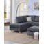 Ensemble de canapé modulaire réversible 3 pièces pour salon, couleur gris anthracite, canapé et méridienne-553879873