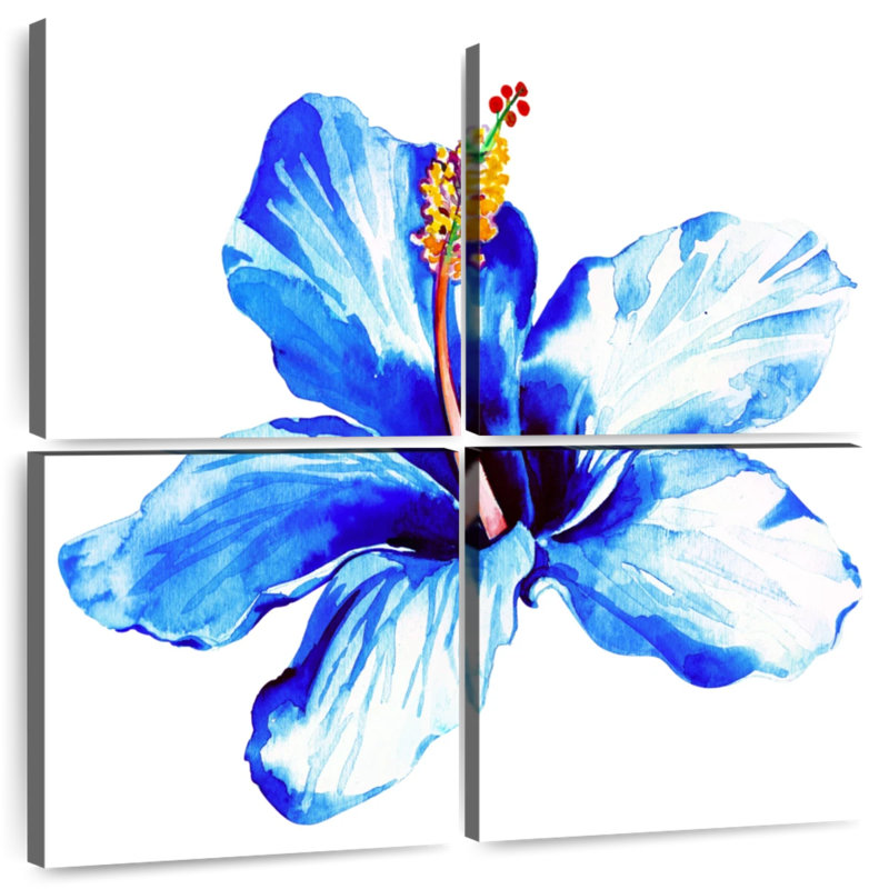 Harnek Vibrant Blue Hibiscus, 38" H x 38" W